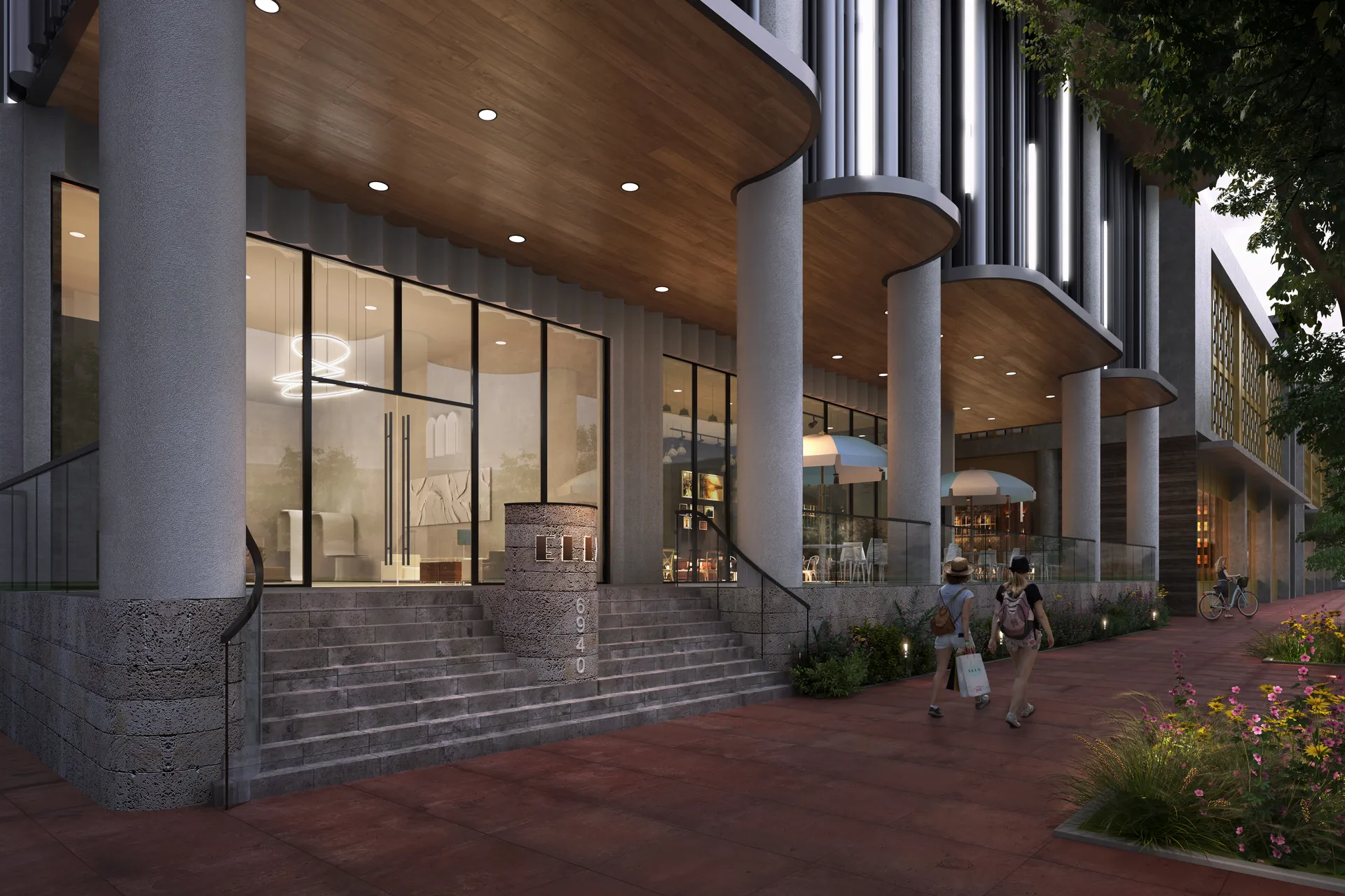 Ella Residences Miami Beach - Entrada nocturna